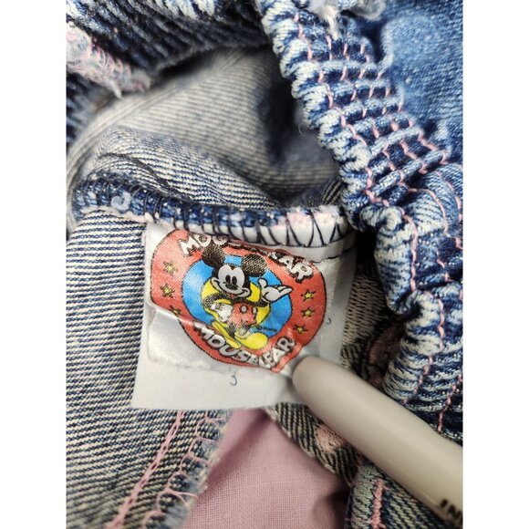 Vintage Disney Minnie Mouse Kids Size 3 Jeans Stretchy Waist Denim Mouse Gear - Picture 11 of 13